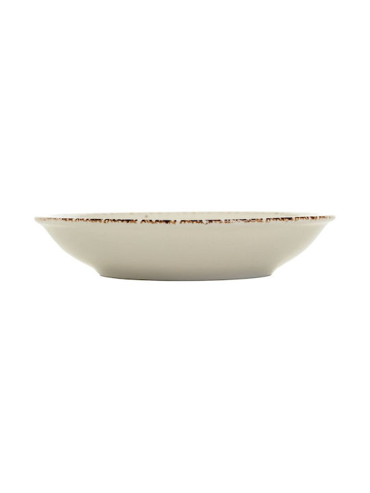 Güral Porselen Side Plate Soup made of Porcelain Beige with Diameter 20cm