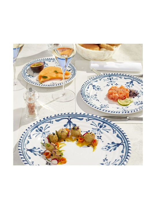 Leone Plate Shallow made of Melamine White with Diameter 26.5cm