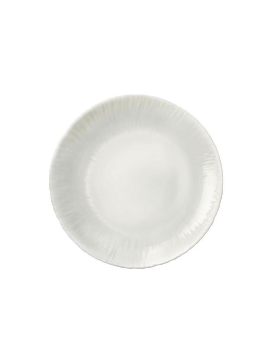 Bormioli Rocco Coconut Plate Shallow Glass Λευκό with Diameter 27.5cm 1pcs