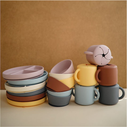 Mushie Baby Food Bowl Suction made of Silicone Purple