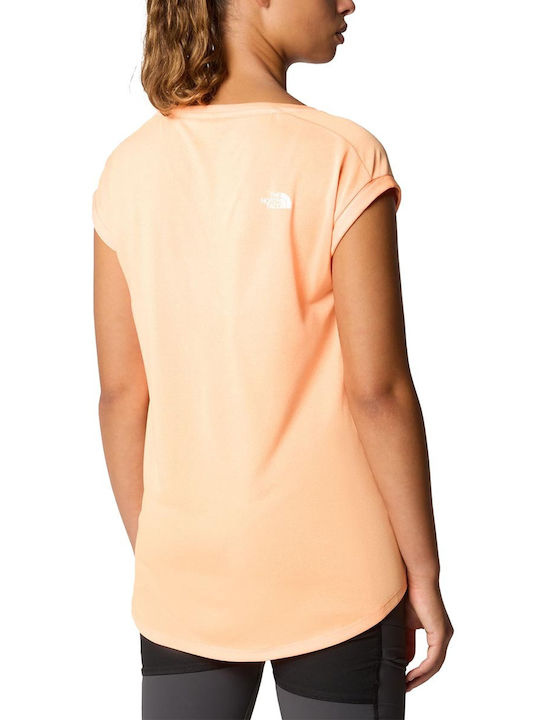 The North Face Women's Athletic Blouse Sleeveless Fast Drying Orange