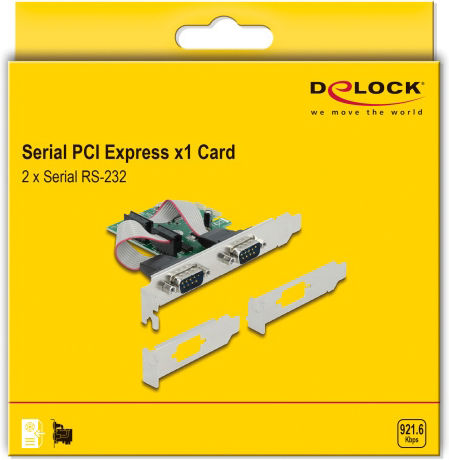 DeLock DeLock PCIe Karte Mit 2 RS232 DB9 Seriellen Anschlüssen