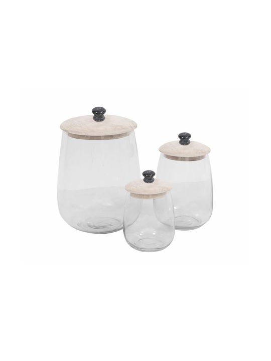InTheBox Actia General Use Vase with Lid Glass Transparent 14x14x20cm 1 Pieces