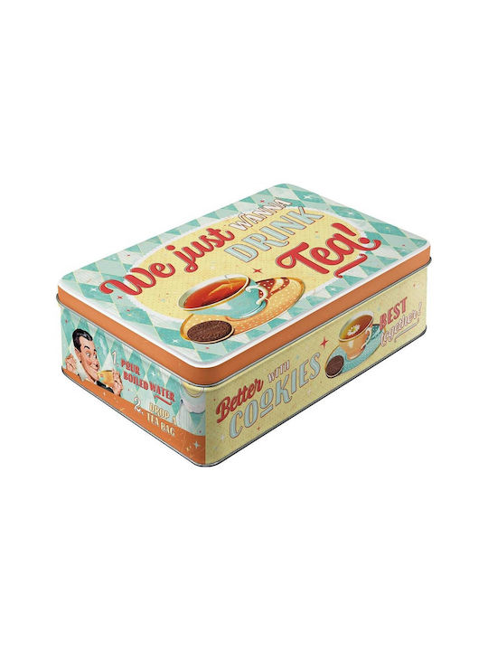 Nostalgic Art Nostalgic Box for Tea with Lid Metallic 16x7x23cm