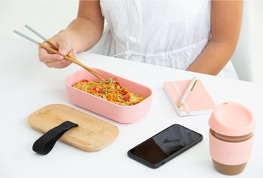 Typhoon Bamboo Lunch Box Pink 22x11cm