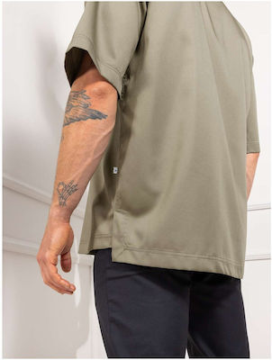 Le Nouveau Chef Chef Short Sleeve Blouse Khaki