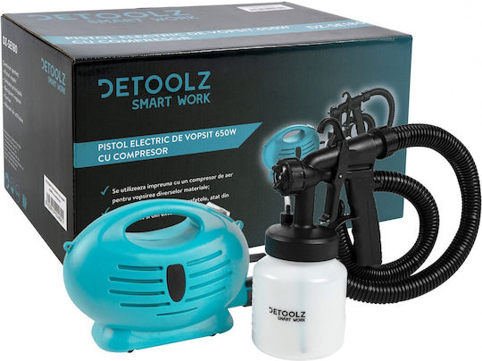Detoolz Electric Paint Spray Gun 650W with 0.8lt Container