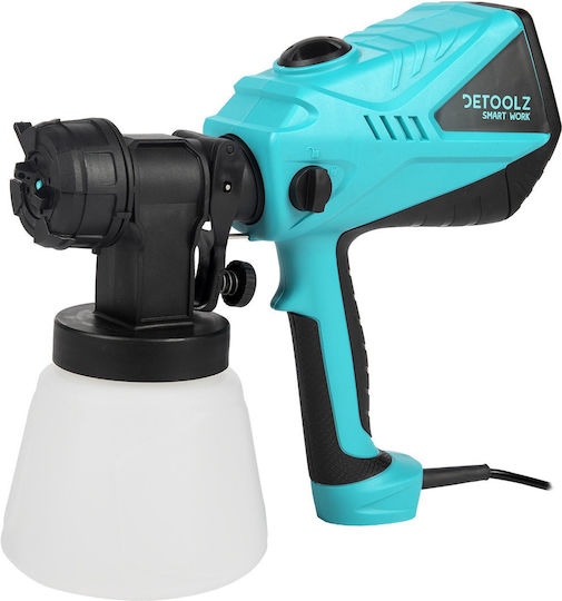 Detoolz Pistol de vopsit electric cu recipient de 1lt