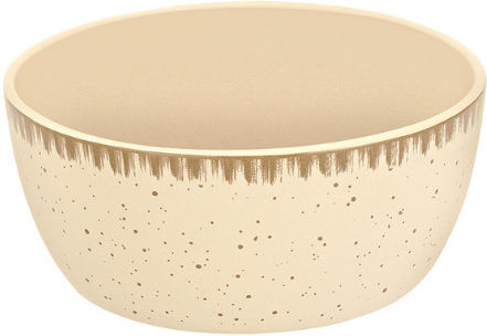 Dot Round Porcelain Beige Cereal Serving Bowl Diameter 13cm