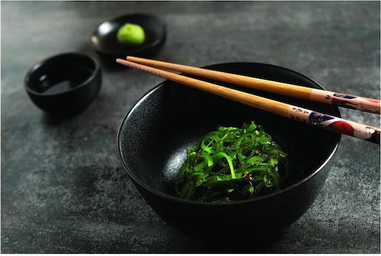 Tognana Ramen Servierschüssel Rund aus Porzellan Black mit Durchmesser 18cm 6Stück