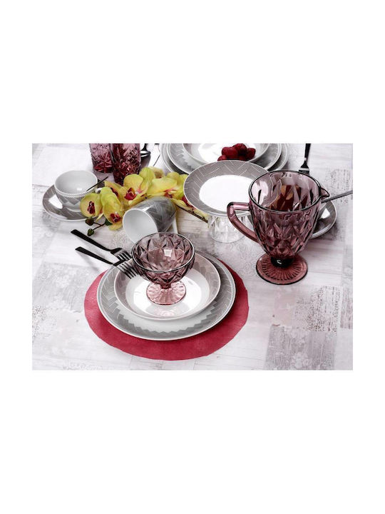 Cryspo Trio Plaza Cereal Serving Bowl Round made of Porcelain White with Diameter 16cm
