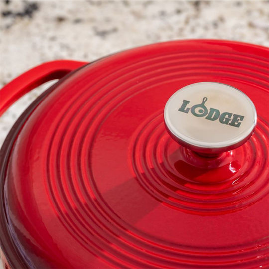Lodge Deep Pot made of Cast Iron 4.2lt / 24.4cm