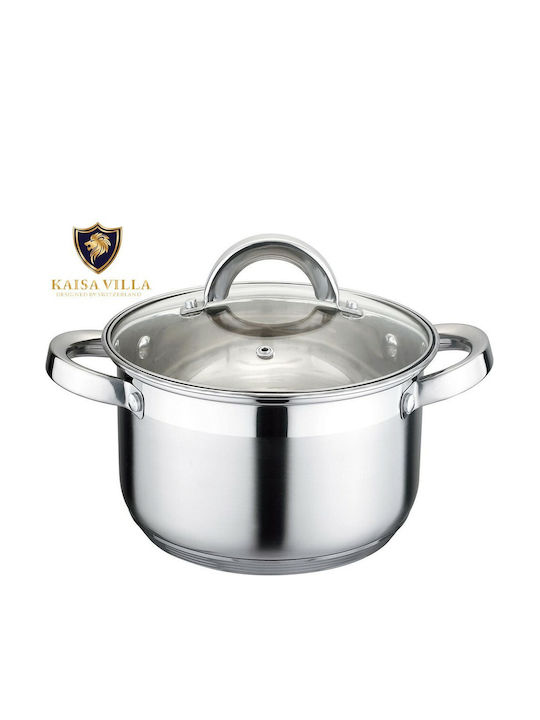 Kaisa Villa Deep Stainless Steel Pot 2.1lt / 16cm