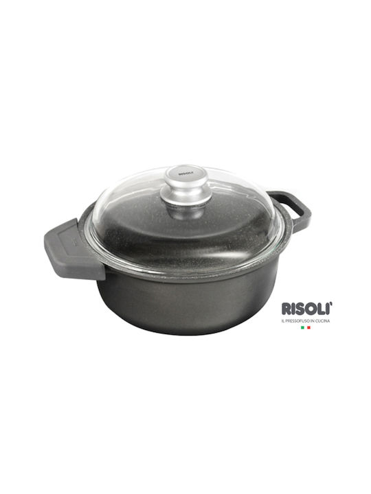 Risoli Granito Deep Pot made of Cast Aluminum 24cm
