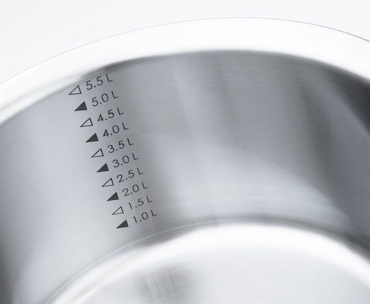 Woll Concept Pro Βαθιά Ανοξείδωτη Κατσαρόλα 6lt / 24cm