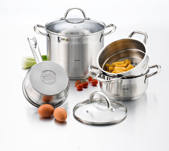 Bergner Gourmet Tiefer Edelstahl-Topf 4.5Es / 24cm