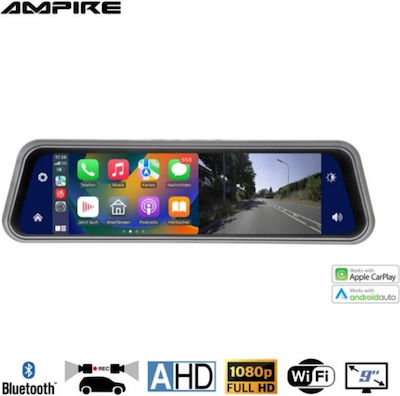 Ampire 9" Car Screen for Mirror Universal with Bluetooth, WiFi