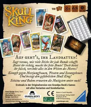 Brettspiel Skull King für 2-8 Spieler 8+ Jahre (GER) Ravensburger