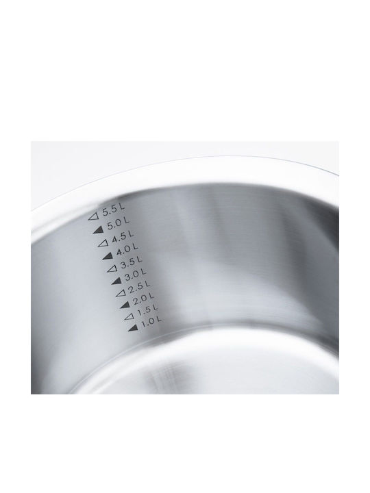 Woll Concept Pro Flacher Edelstahl-Topf 4Es / 24cm