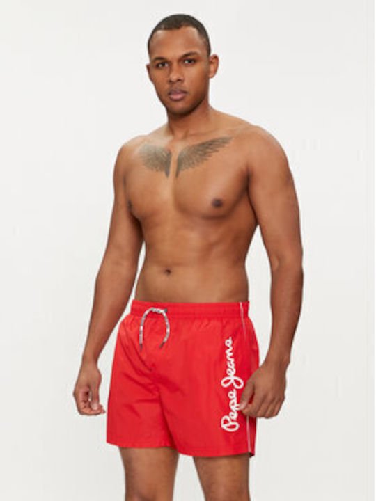 Pepe Jeans Logo Herren Badebekleidung Shorts red