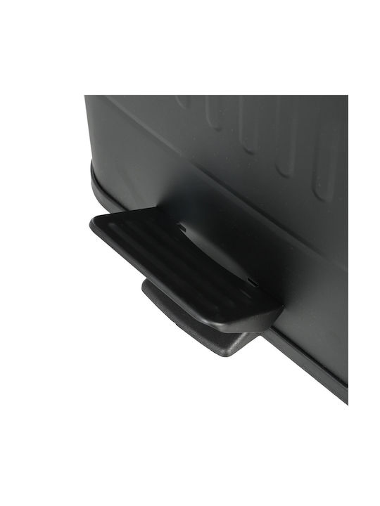 Estia Soft Close Waste Bin Waste Metallic with Pedal Black 30lt 1pcs