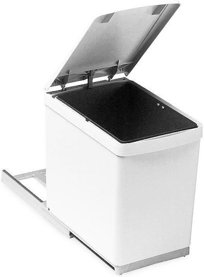 Gollinucci Coș de Gunoi pentru Dulap Plastic 16lt Alb