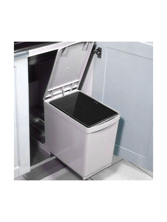 Gollinucci Coș de Gunoi Plastic pentru Dulap Alb 16lt 1buc