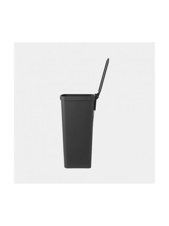 Brabantia StepUp Κάδος Απορριμμάτων Πλαστικός με Πεντάλ Dark Grey 40lt