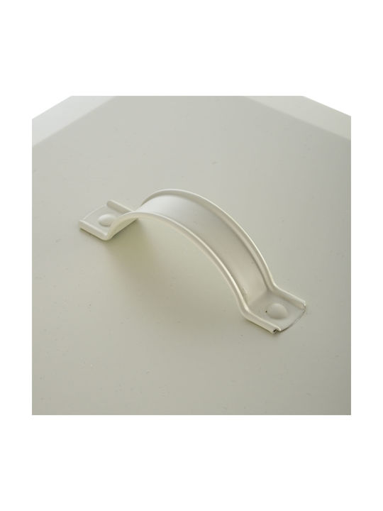 Estia Soft Close Waste Bin Waste Metallic with Pedal Ivory 30lt 1pcs