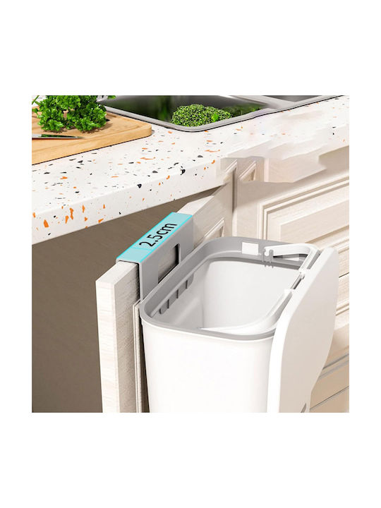 Home Use Κάδος Απορριμμάτων Πλαστικός για Ντουλάπι Λευκός 9lt