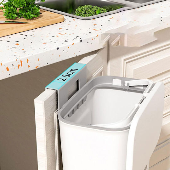 Home Use Кошче за Боклук за Шкаф Пластмасов Бял 9 л
