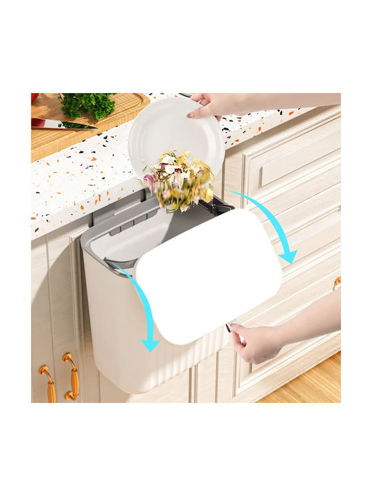 Home Use Κάδος Απορριμμάτων Πλαστικός για Ντουλάπι Λευκός 9lt