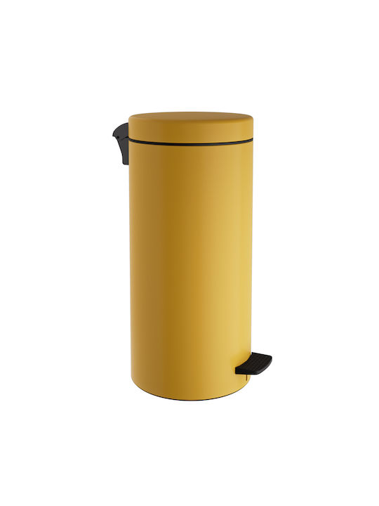 Pam & Co Metal Pedal Waste Bin 25lt Yellow