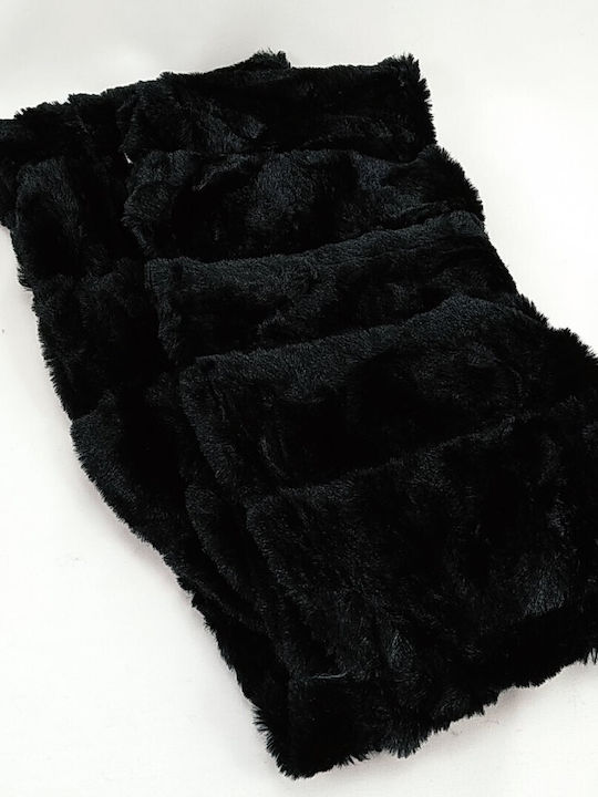Women's Fur Neck Warmer Black