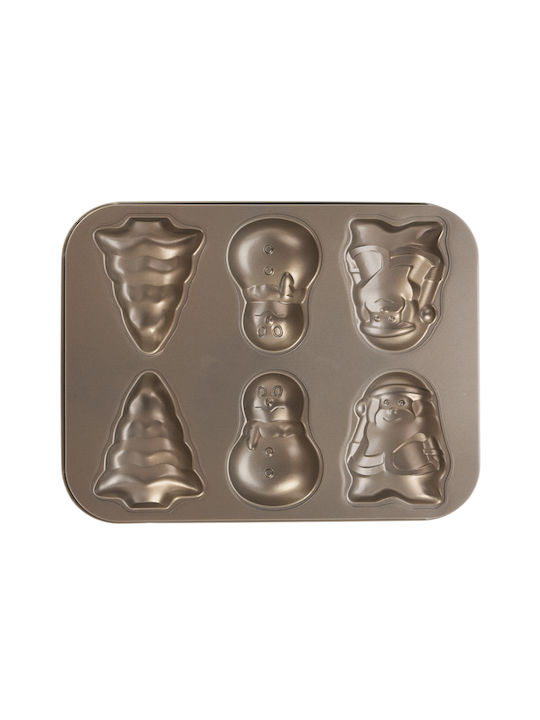 Non-stick Aluminum Chocolates 6 Cups Baking Pan 35x26.5cm