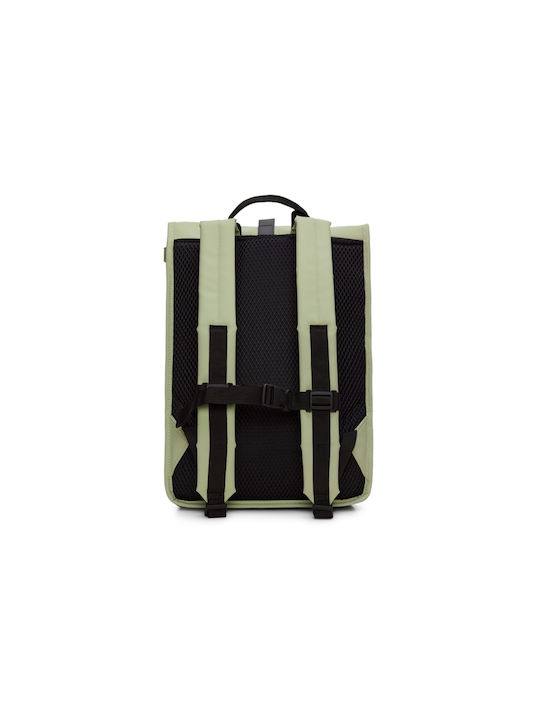 Rains Rolltop Weiblich Stoff Rucksack Grün