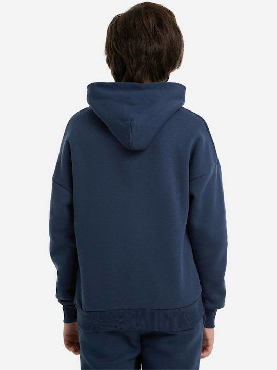 Converse Fleece Kinder-Sweatshirt mit Kapuze und Taschen Blue