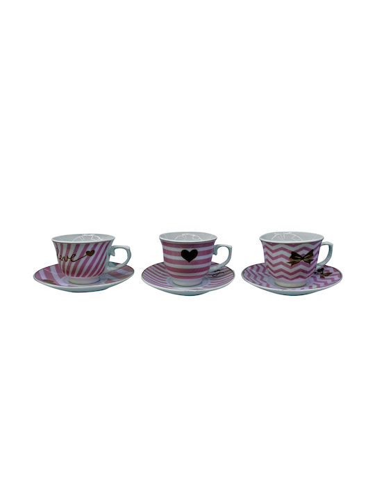 Brown Cup Set Pink 6pcs