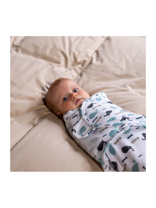 Bo Jungle Blanket Nursery Swaddling Blankets Hug Cotton White 34x60cm