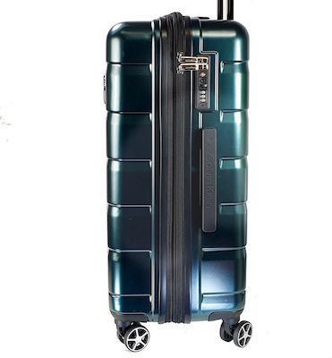 Calvin Klein Large Travel Suitcase Hard Green with 4 Wheels