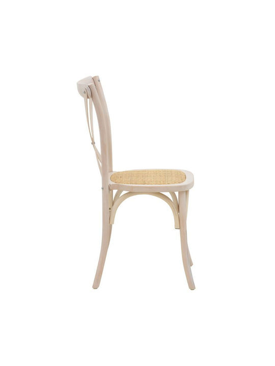 Dylon Καρέκλα Καφενείου Ξύλινη White Wash 48x52x89εκ.