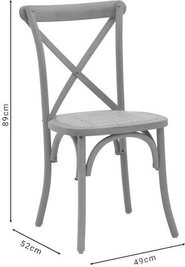 Dylon Scaune Cafe Lemn White Wash 1buc 48x52x89buc