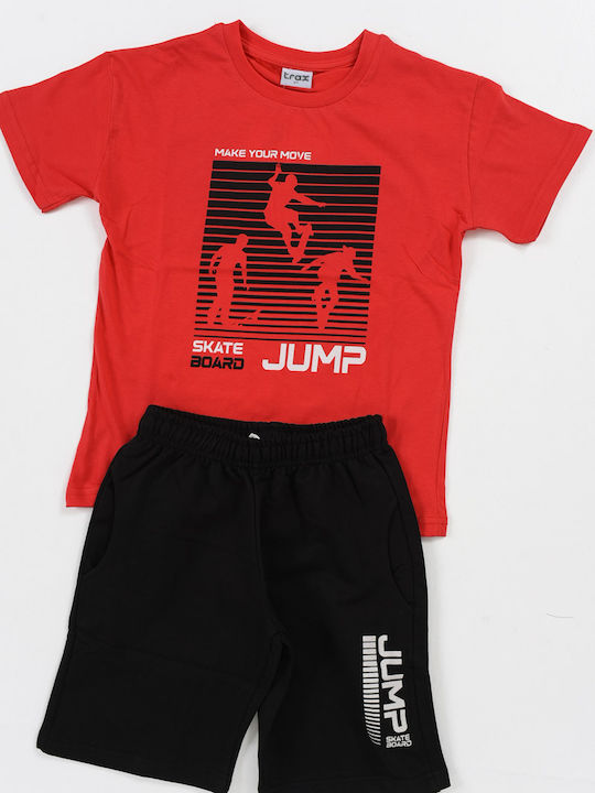 Trax Kinder Set mit Shorts Sommer 2Stück Red