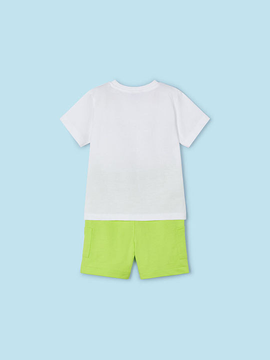 Mayoral Kids Set with Shorts Summer 2pcs White Μακο