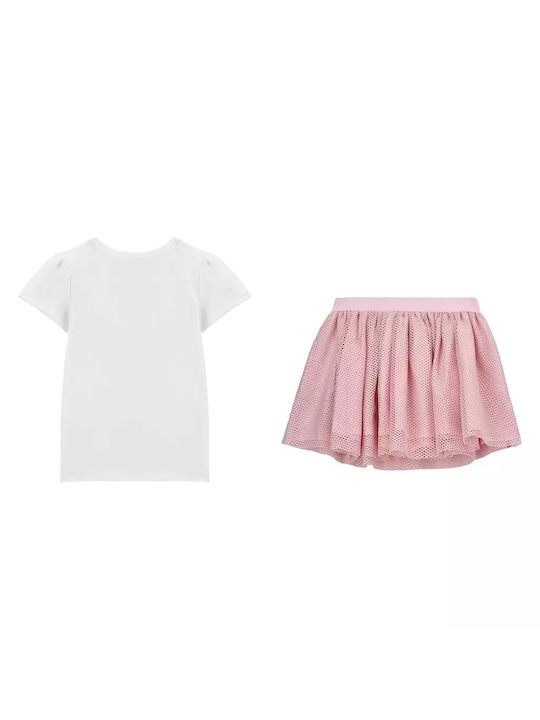 Guess Kids Set with Skirt Summer 2pcs white