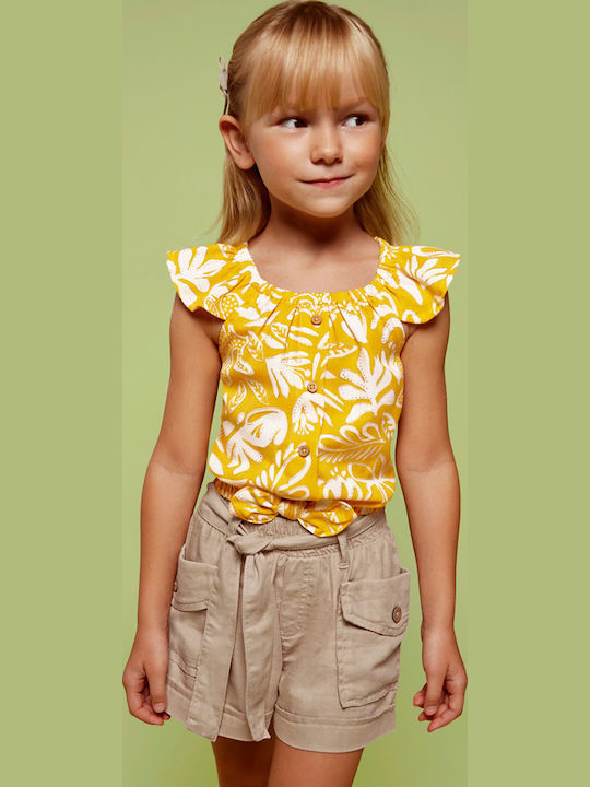 Kinder-Shorts/Bermudas Stoff Beige