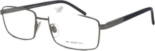 Burberry Metal Eyeglass Frame Gray BE1096 1003