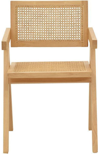 Kalen Πολυθρόνα Τραπεζαρίας Ξύλινη Φυσικό 52x59x79εκ.