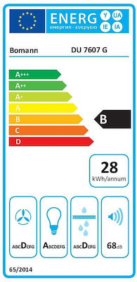 Bomann DU 7607 G Kamin-Dunstabzug 60cm Schwarz