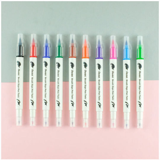 Pentel Brush Sign Pen Zeichenmarker Light Grey